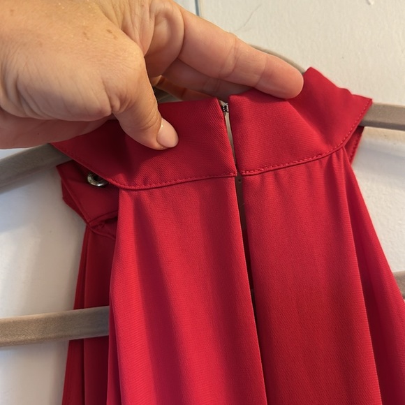 Reiss Pink Nina Halterneck Pleated Midi Dress size 6 - Picture 10 of 10